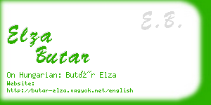 elza butar business card